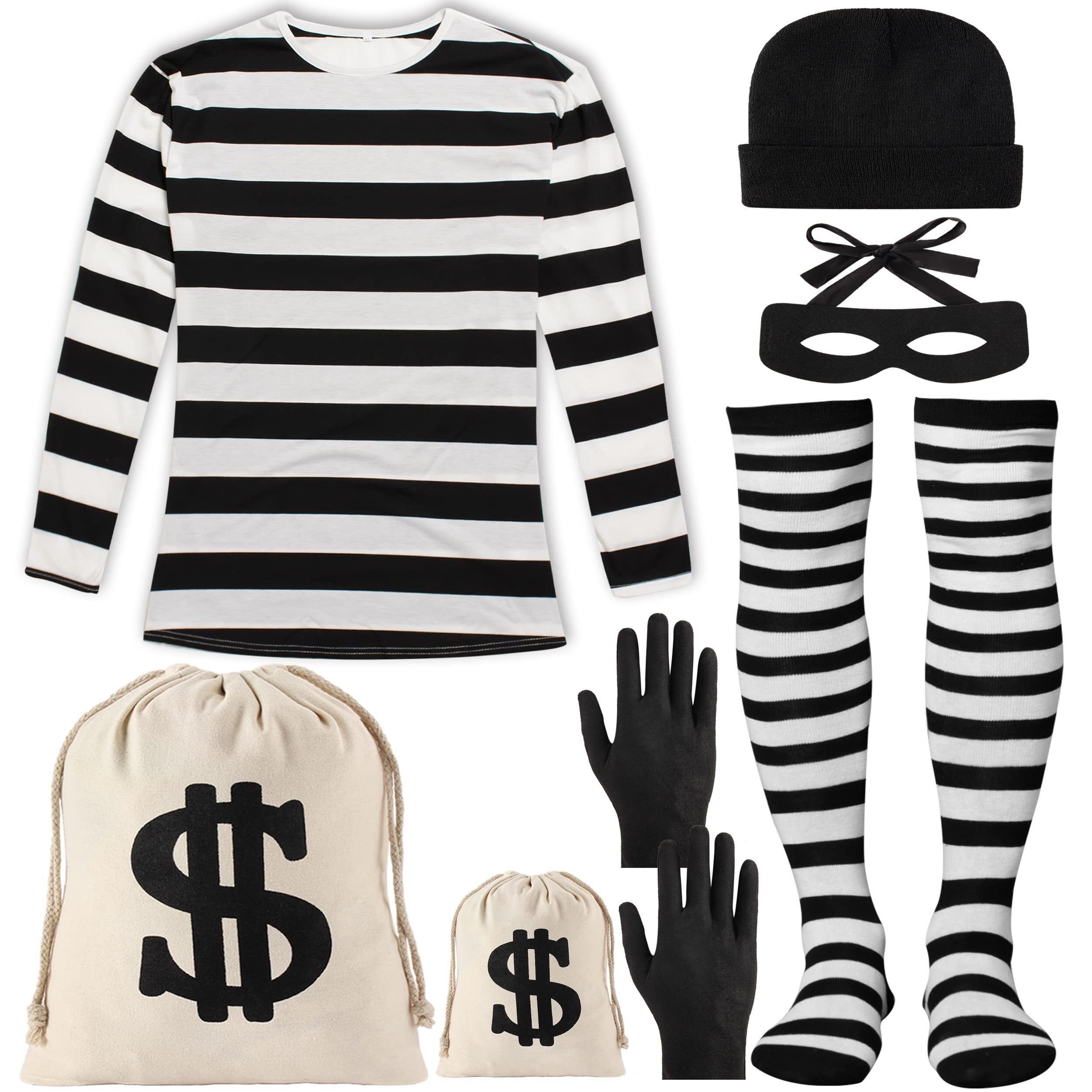 9249 Robber Costume Set For Mens Womens, Include Black